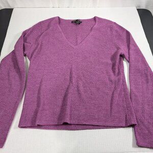 Sarah Spencer purple sweater size large 100% Merino Wool made in Australia